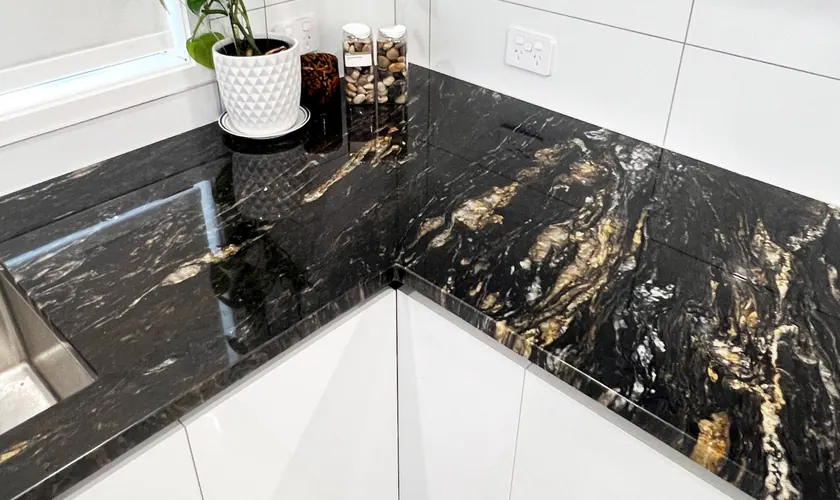 Black stone corner