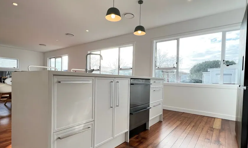Island back and dishwasher