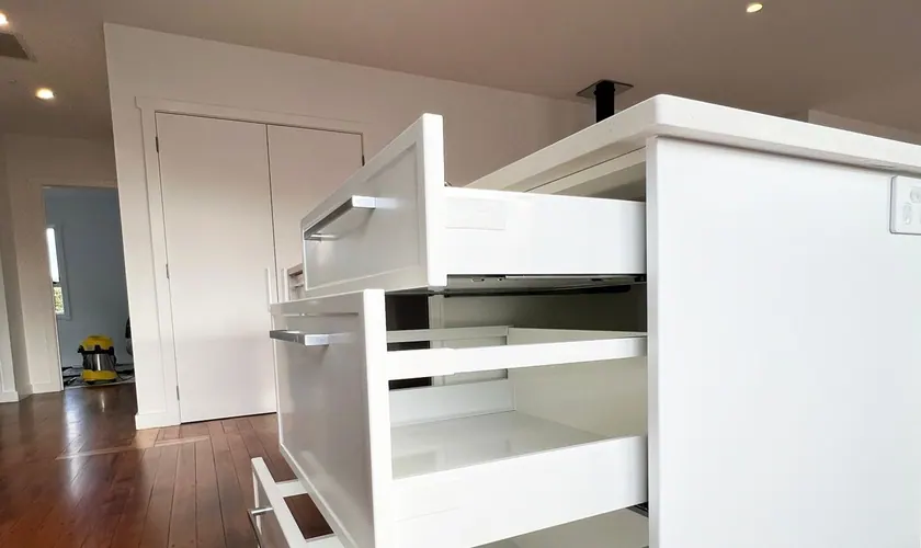 Open island drawers