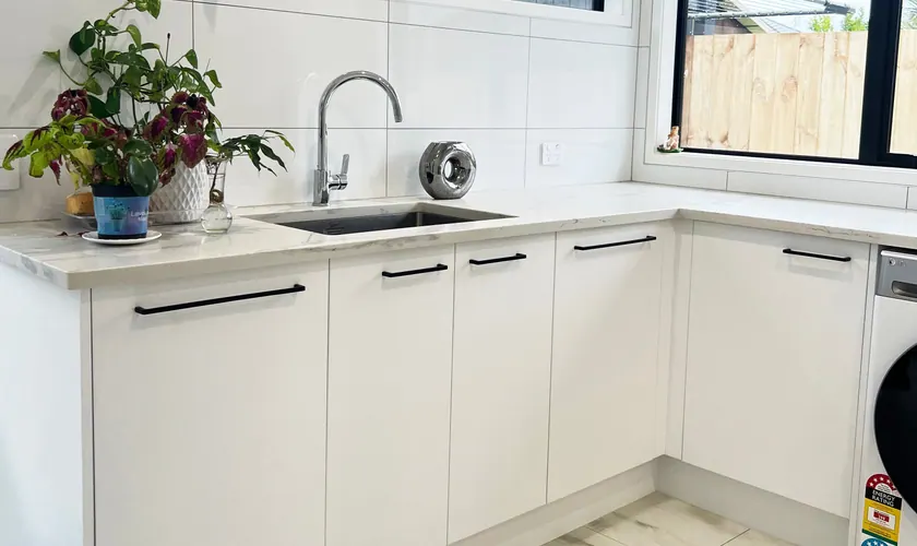 Sink cabinets and tiles