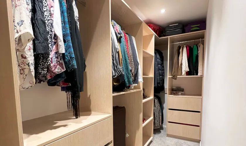 Maple hanging and drawers