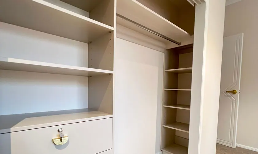 White alcove wardrobe