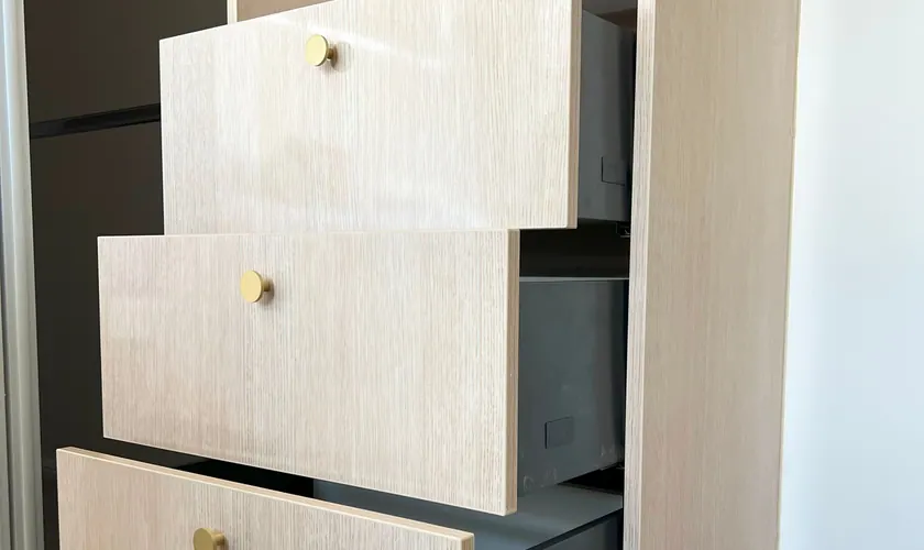 Maple wardrobe shelves