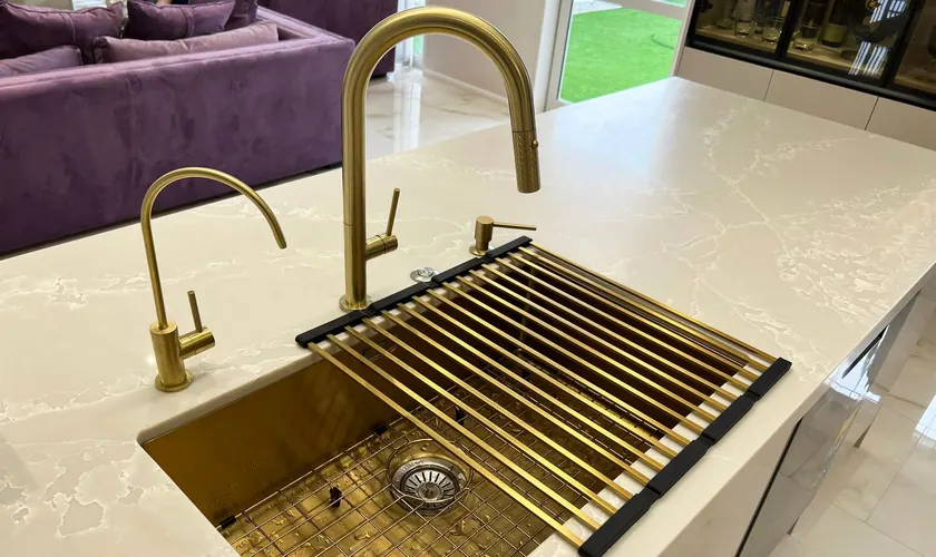 Gold sink and tap