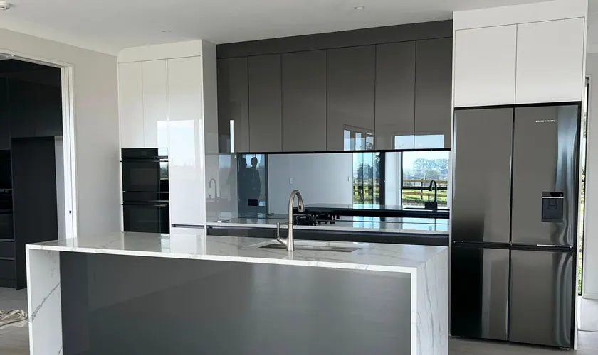 Graphite island and fridge